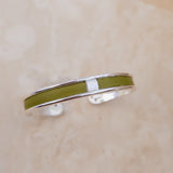 Olive silver cuff