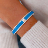 Bleu ciel silver cuff