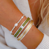 Olive silver cuff